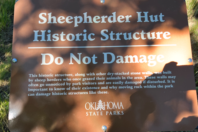 Sheepherder Hut Sign At Black Mesa State Park In Oklahoma